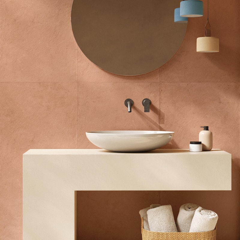 Merola Tile Cythere Rosso Veneziano 23-1/2" x 47" Porcelain Floor and Wall Tile - Brown - Pallet (12 Tiles)