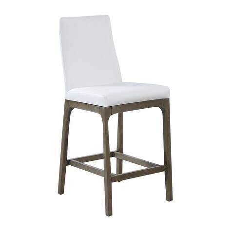Somette Modern Counter Stool with Solid Wood Base