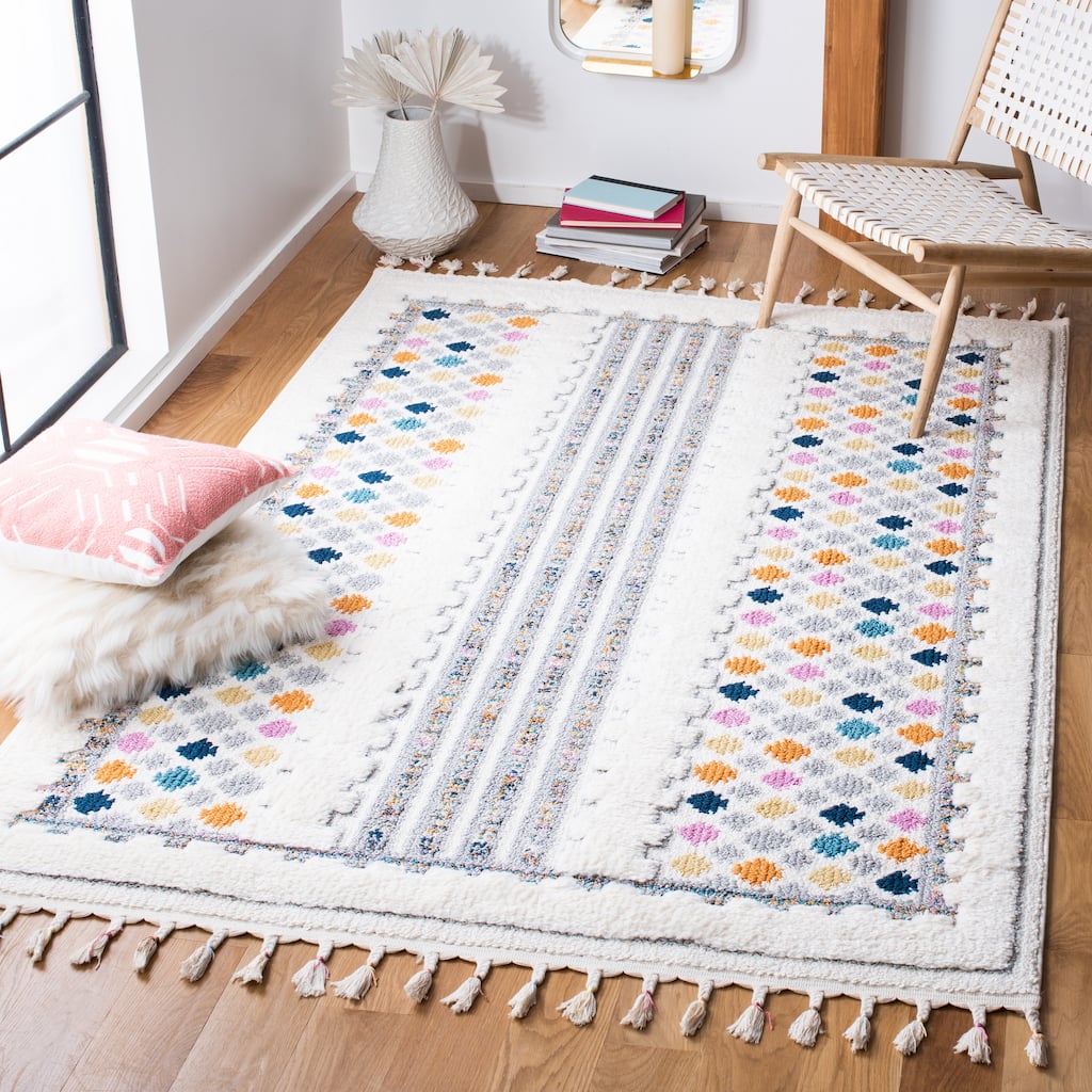 SAFAVIEH Moroccan Fringe Shag Norene Rug