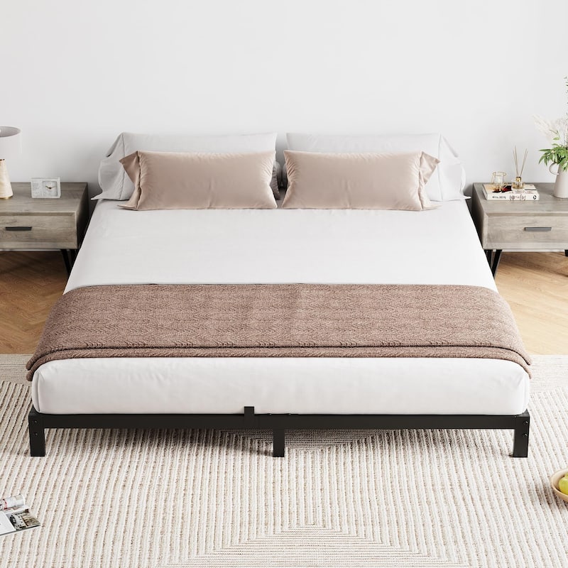 14 Inch Bed Frame - Black 6" - Queen