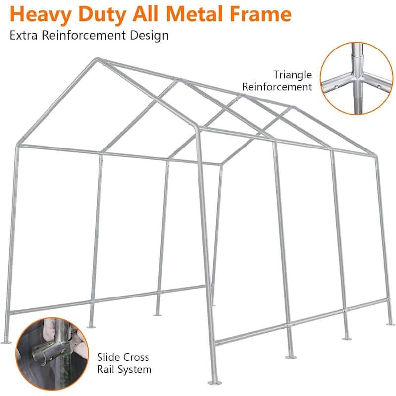 Heavy Duty Waterproof Outdoor Storage Shed, Carport
