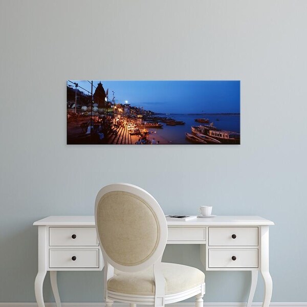 Easy Art Prints Panoramic Images's 'Varanasi, India' Premium Canvas Art