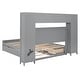 preview thumbnail 11 of 13, Gray Queen Wooden Storage Platform Bed w/All-in-One Cabinet & Sockets