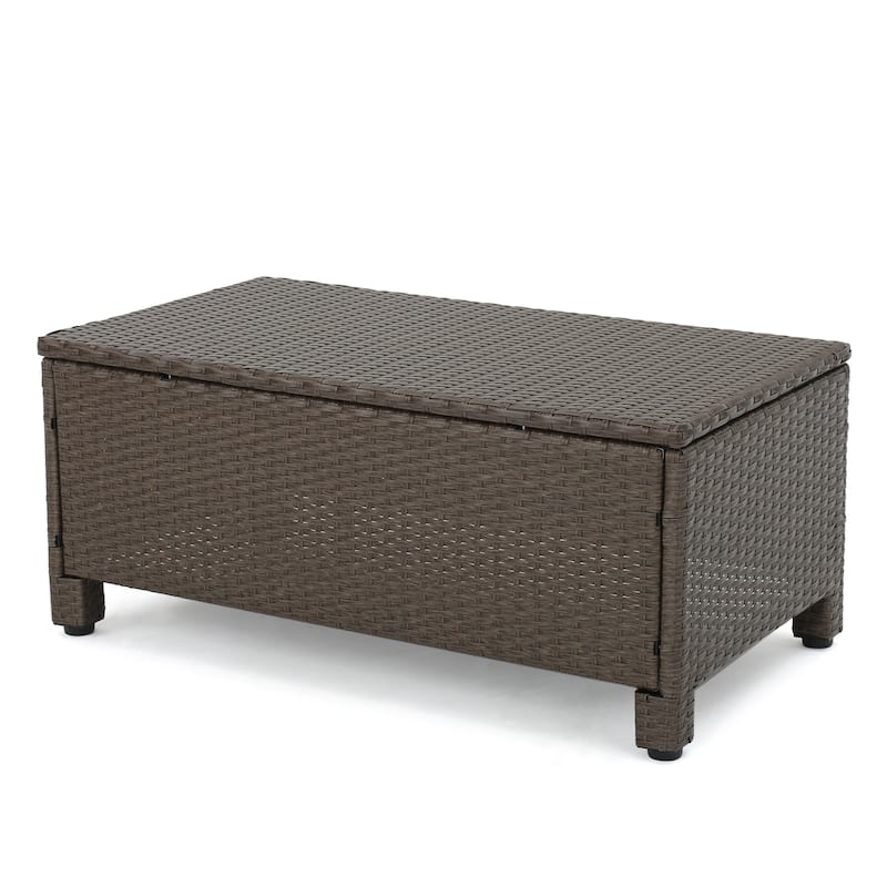 Puerta Outdoor 7-seater Cushioned Wicker Sofa Chat Set by Christopher Knight Home