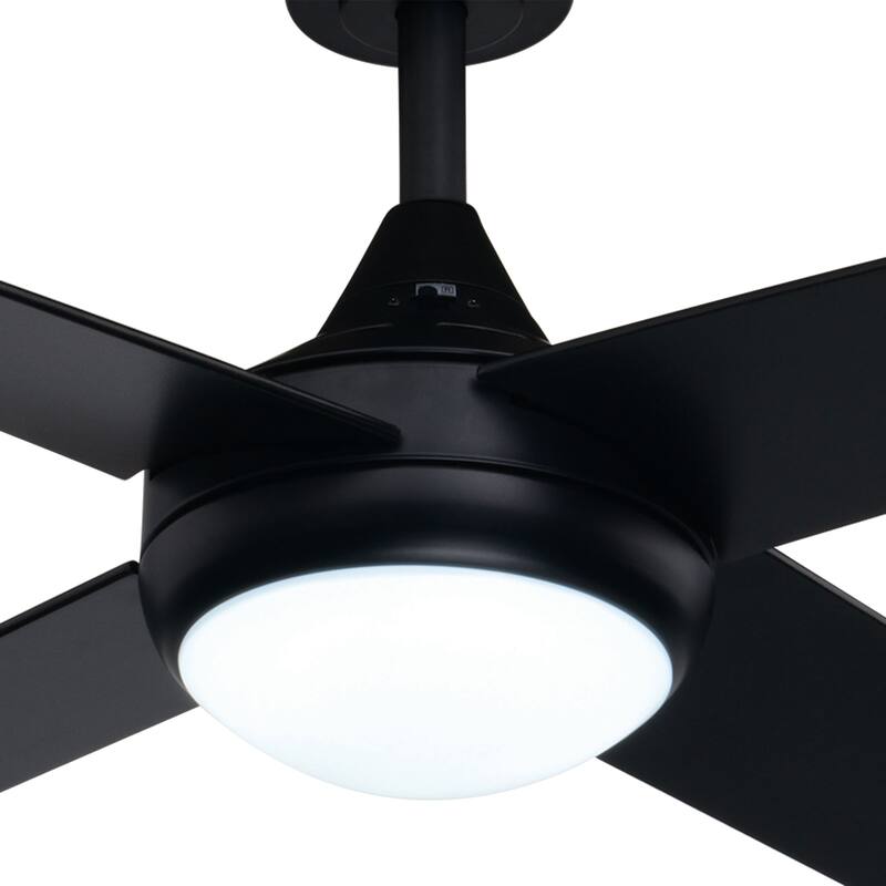 Hamlin Black Contemporary 52-in. Ceiling Fan with LED Light Kit and Remote - 52-in W x 15.25-in H x 52-in D