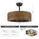 preview thumbnail 6 of 10, 24-inch Rustic Faux Wood Caged Ceiling Fan with Remote Control