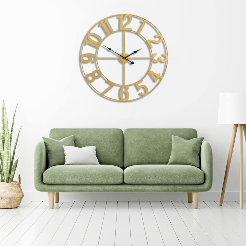 Sorbus Large Wall Clock 32" - Battery Operated Analog Large Clock (Black)