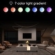 preview thumbnail 10 of 18, Storage Masterpiece Contemporary White Coffee Table Colorful LED Edge - 55.1"W