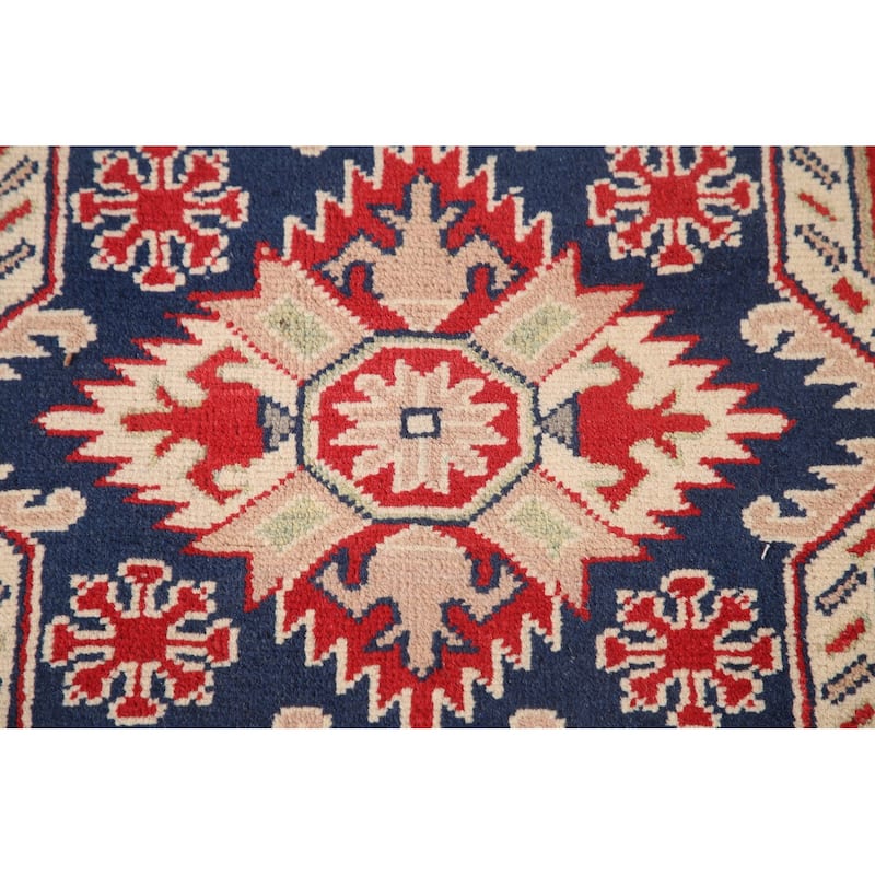 Traditional Grey Kazak Oriental Area Rug Handmade Wool Carpet - 8'7"x 11'5"