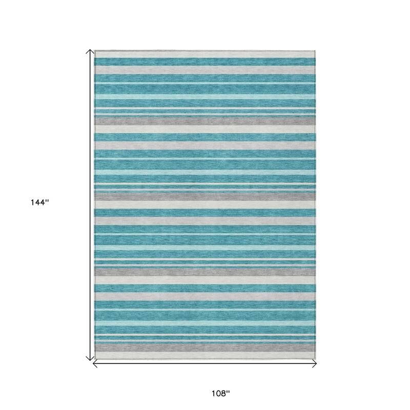 HomeRoots Striped Transitional Rectangle Outdoor Rug