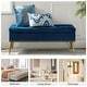 preview thumbnail 111 of 137, HULALA HOME Neptunus Modern 45.5" W Velvet Bedroom Storage Bench for End of Bed with Nailhead Trim