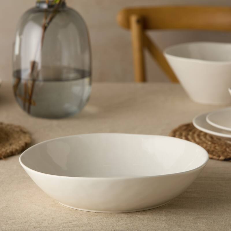 Certified International Linen Cream Pasta Bowl 13in x 3in - 13.25'' W x 13.25'' D x 3'' H