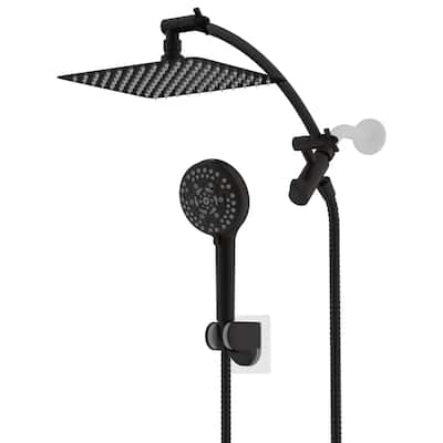 Metal 10" High Pressure Rainfall Shower Head/Handheld Showerhead Comb
