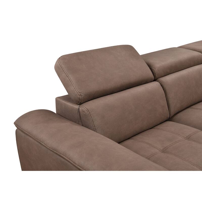 Roomfitters 128" U-Shaped Sectional Couch with Ottomans, Reversible Modular Sofa 7-Seater Couch with Storage Seat