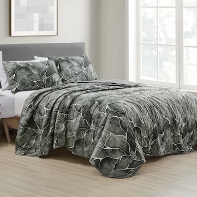 Shatex Arelli 3 piece Lightweight Cooling Bedspread set,Oversized Reversible Quilt set
