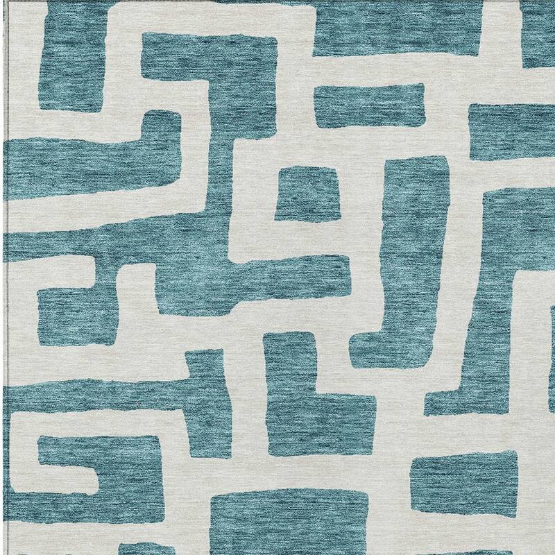 HomeRoots Abstract Transitional Rectangle Outdoor Rug