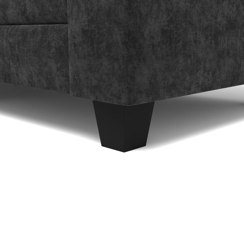 GDFStudio - Chenille L-Shaped 97" 5-Seater Sectional Sofa with Armrest Storage