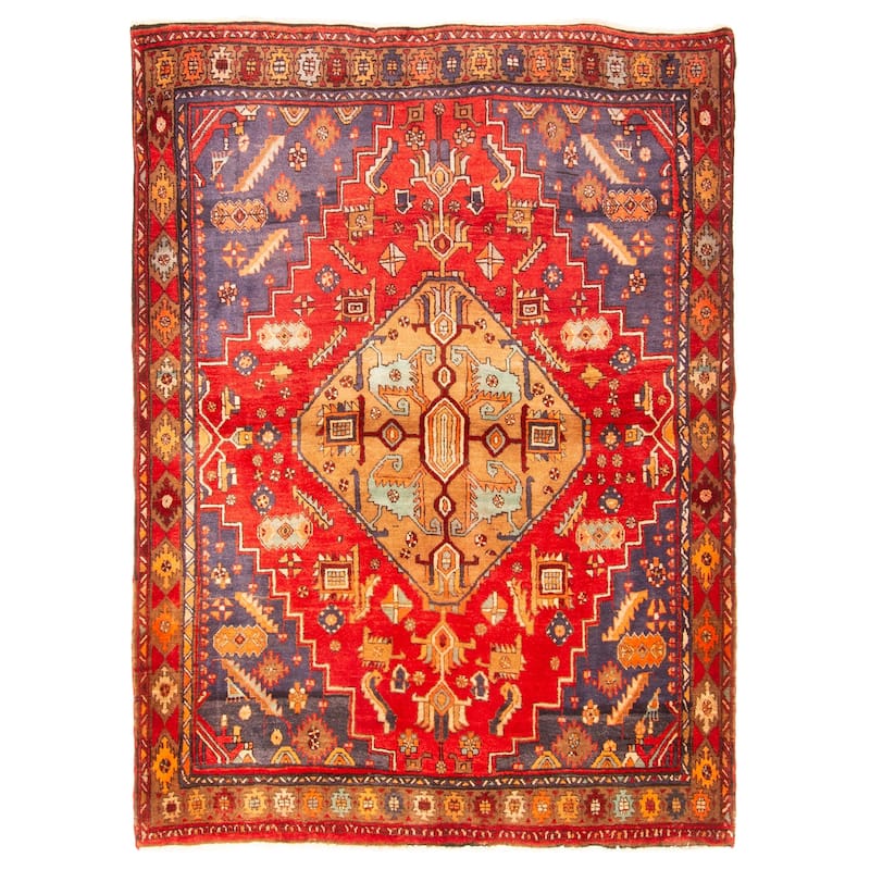 ECARPETGALLERY Hand-knotted Konya Anatolian Red Wool Rug - 5'2 x 6'9