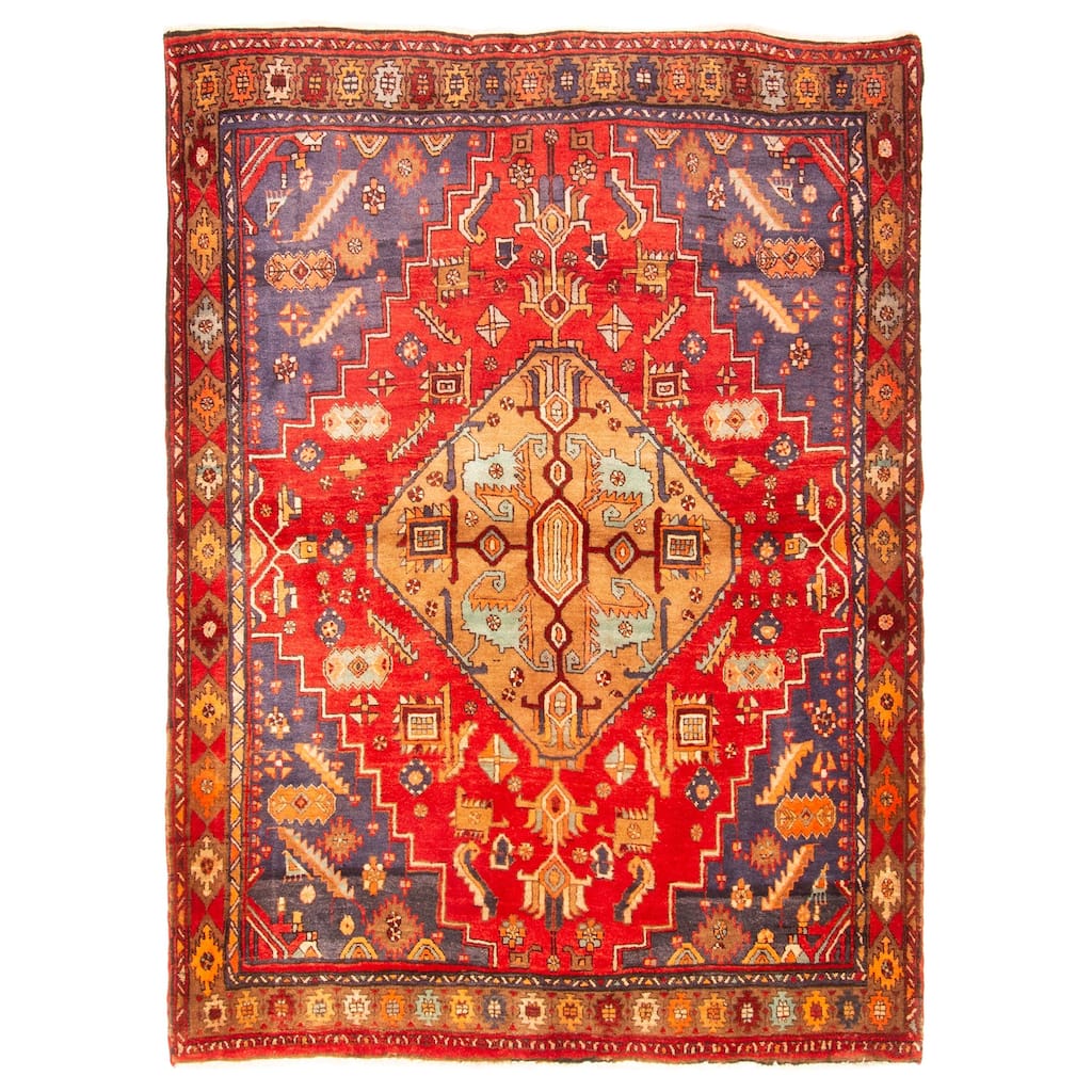 ECARPETGALLERY Hand-knotted Konya Anatolian Red Wool Rug - 5'2 x 6'9