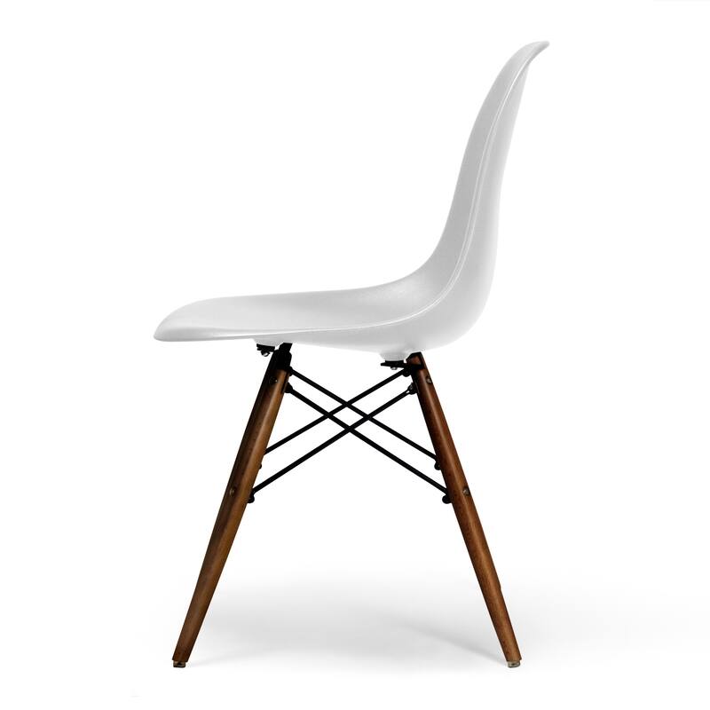 Paris-2 Side Chairs with Walnut Legs (Set of 2)