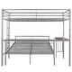 preview thumbnail 8 of 7, Modren Twin Over Full Metal Bunk Bed with Desk,Ladder and Quality Slats for Bedroom