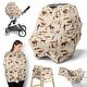 preview thumbnail 1 of 1, Western Cowboy Boy 5 in 1 Baby Car Seat and Nursing Cover Tan Brown Red Southern Country Chocolate Blue White Wild West Horse
