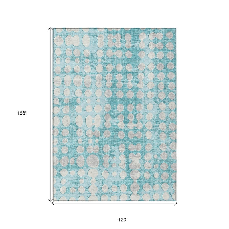 HomeRoots Abstract Transitional Rectangle Outdoor Rug