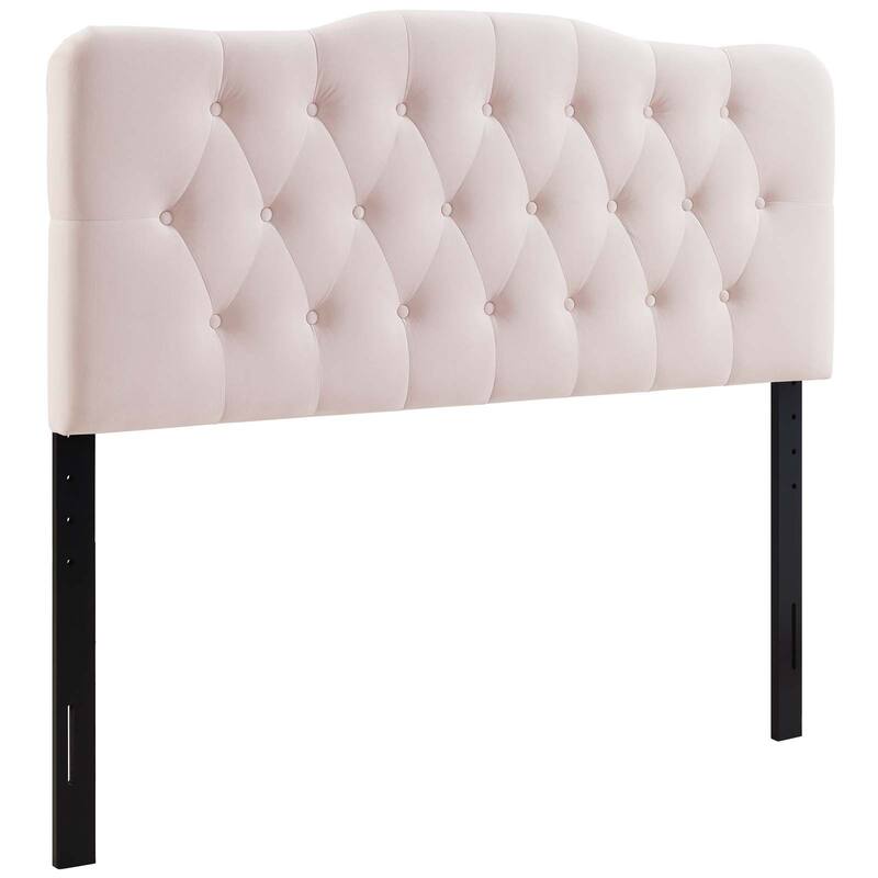 Carson Carrington Labbetorp Queen Diamond Tufted Velvet Headboard