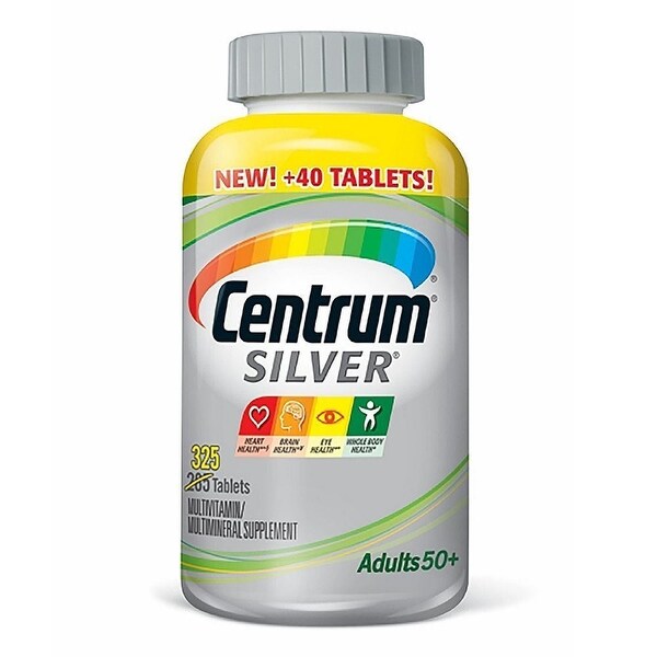 Shop Centrum Silver Adults 50 Multivitamin Multimineral Supplement 325 Tablets Green 325 Caps Overstock 23446262