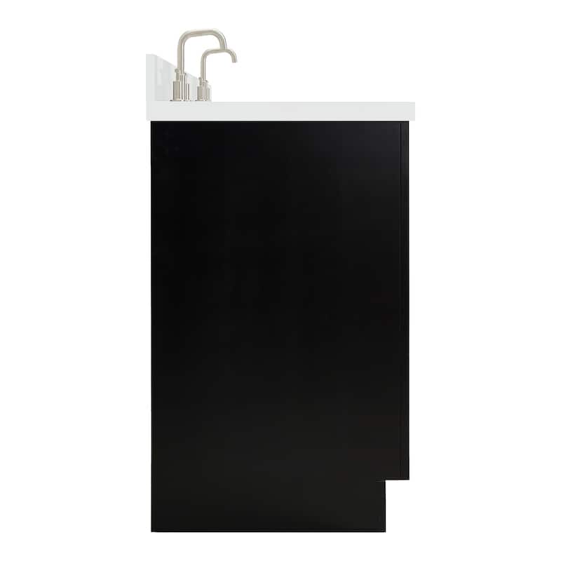 Ariel P73DWQRVO Milan 73" Free Standing Double Basin Vanity Set with