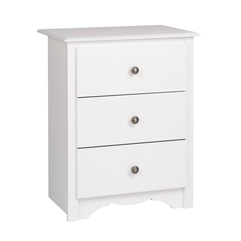 Copper Grove Periyar White 3-drawer Tall Nightstand