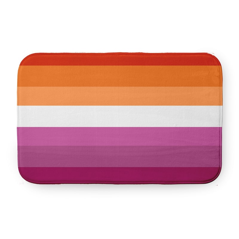 Pride Plush Microfiber Bathmat - Inclusive Lesbian - 34" x 21"