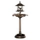 preview thumbnail 2 of 12, Outsunny 3-in-1 Resin Free Standing Garden Pedestal Bird Bath Bowl Feeder Planter - Bronze