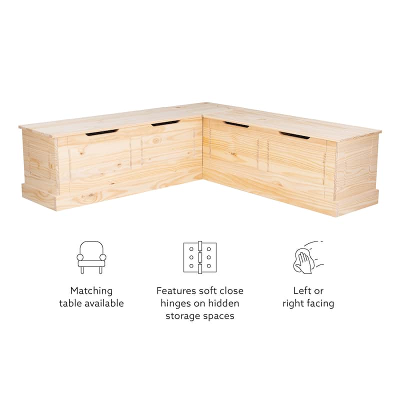 Josie L-shaped Backless Breakfast Nook Bench