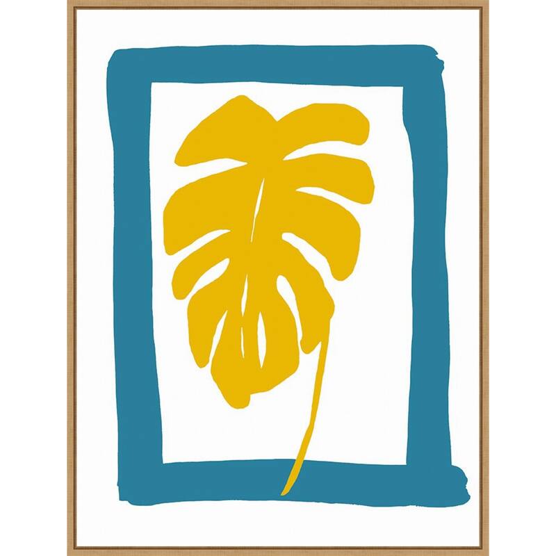 The New Oasis 4 by Bronwyn Baker Framed Canvas Wall Art Print - Sylvie Natural