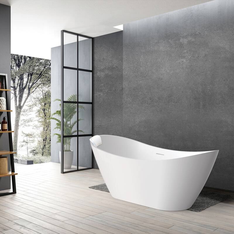 Transolid K-AFTS5931-M31 Skylar 59" Free Standing Acrylic Soaking Tub