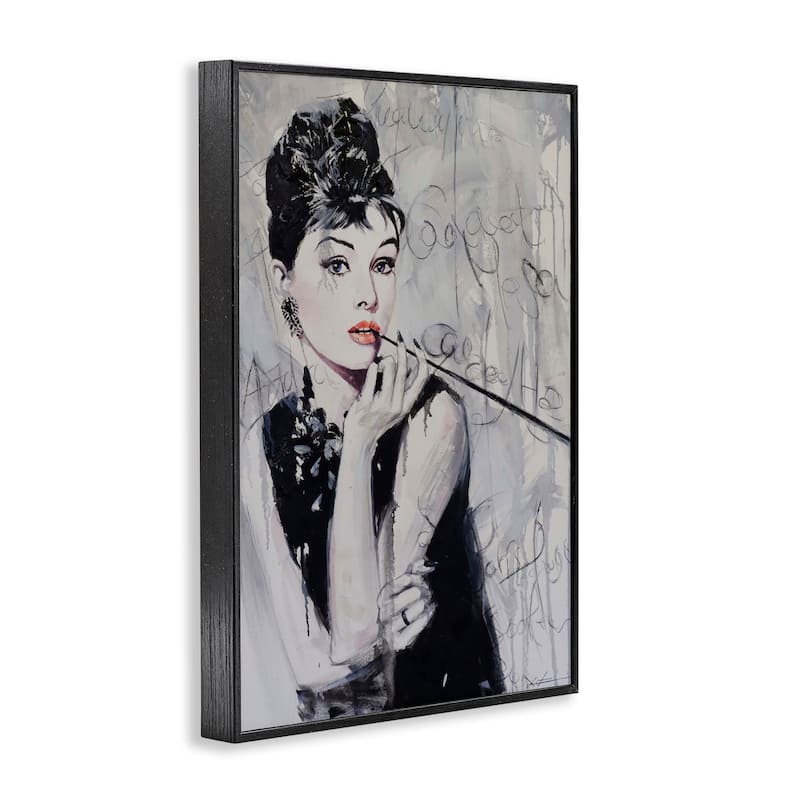 Stupell Bold & Classic Audrey Framed Giclee Art Design By Lucille Lee
