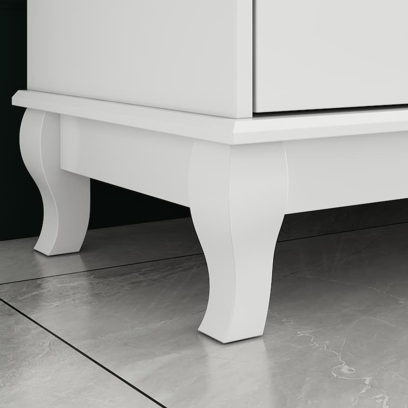 10 Drawer Double Dresser for Bedroom White Dresser Wide Storage