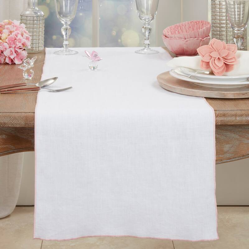 Stonewashed Stitched Edge Table Runner