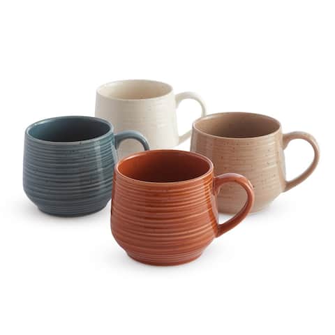 Sango Siterra Painters Palette Mixed Set of 4 Mugs