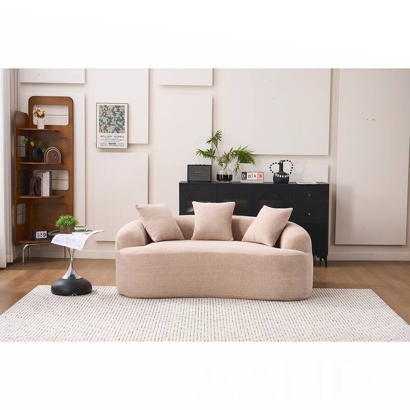 Chenille Fabric Loveseat Sofa
