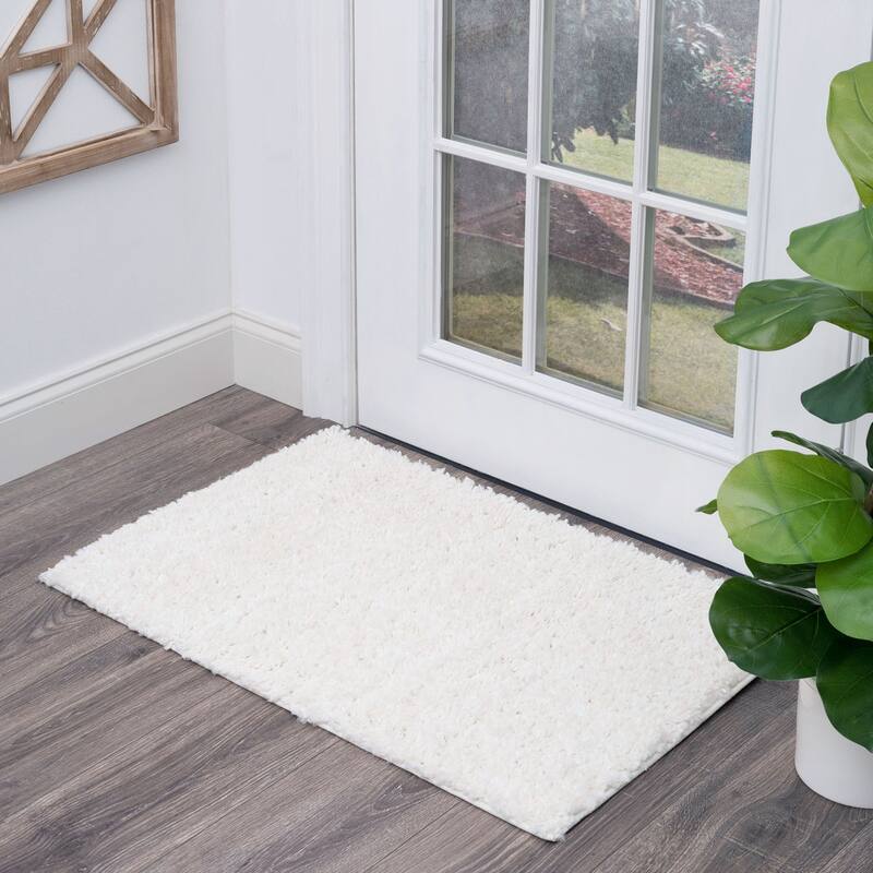 Sohni Shag Farmhouse Solid Color Indoor Area Rug