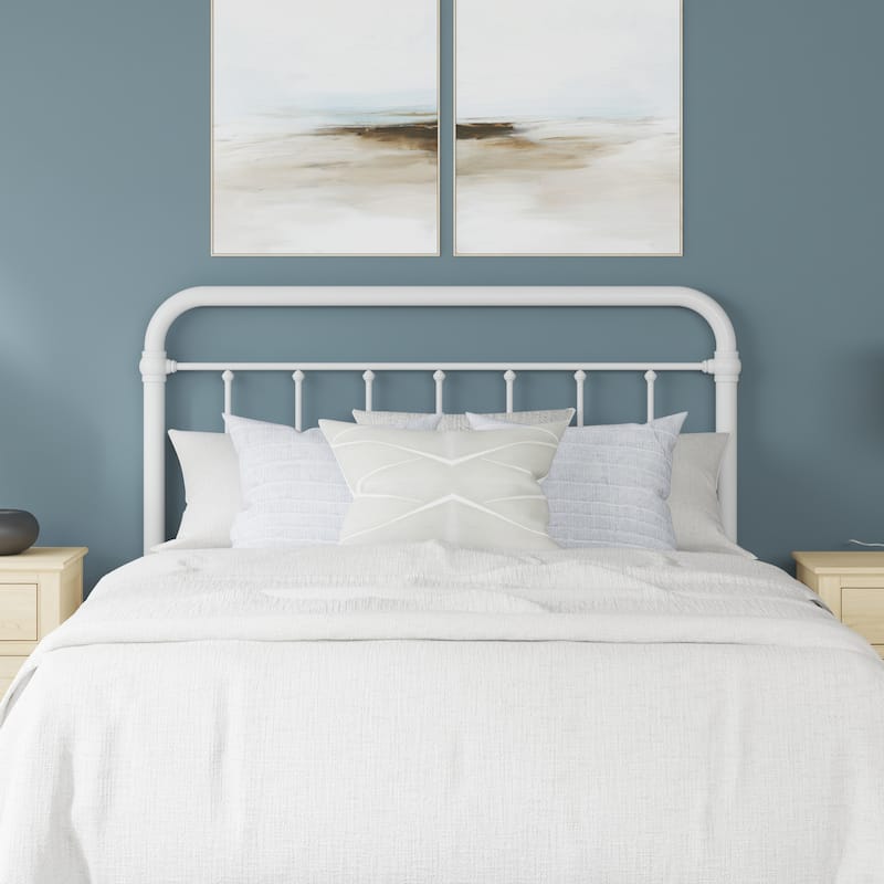 Hillsdale Kirkland Metal Headboard, White