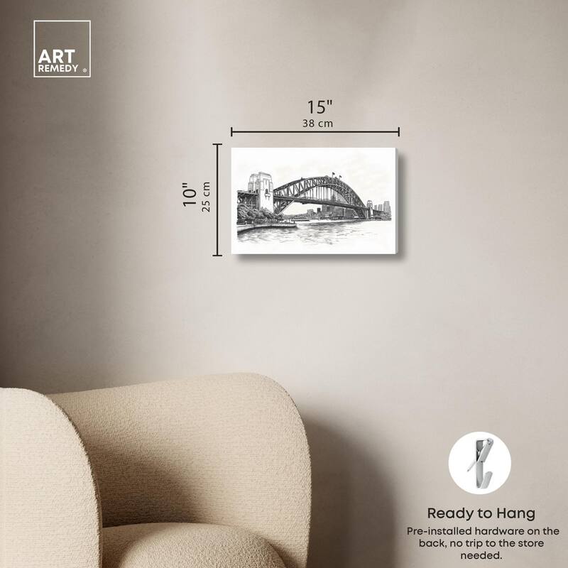 Lines of the Bridge Canvas by Art Remedy, Gallery Wrapped