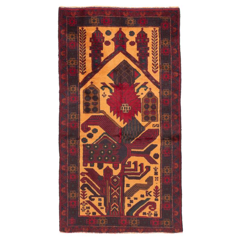 ECARPETGALLERY Hand-knotted Teimani Beige Wool Rug - 3'1 x 6'0