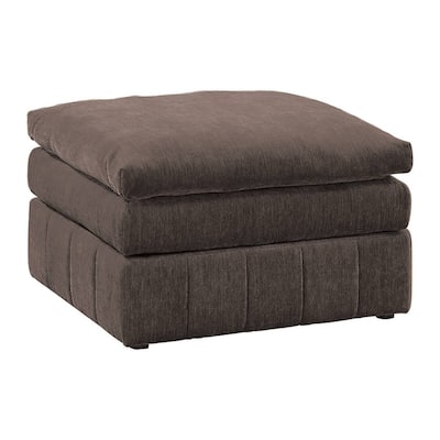 Contemporary 1pc Ottoman Modular Chair Sectional Sofa Living Room Furniture Mink Morgan Fabric- Suede