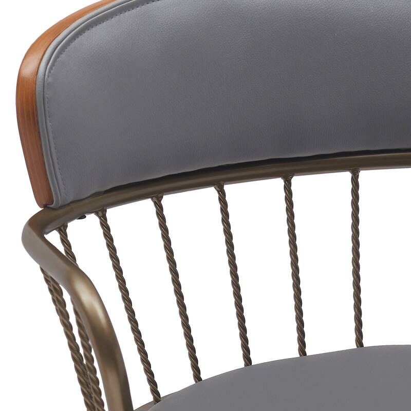 Willow Upholstered Wood Swivel Counter or Bar Stool