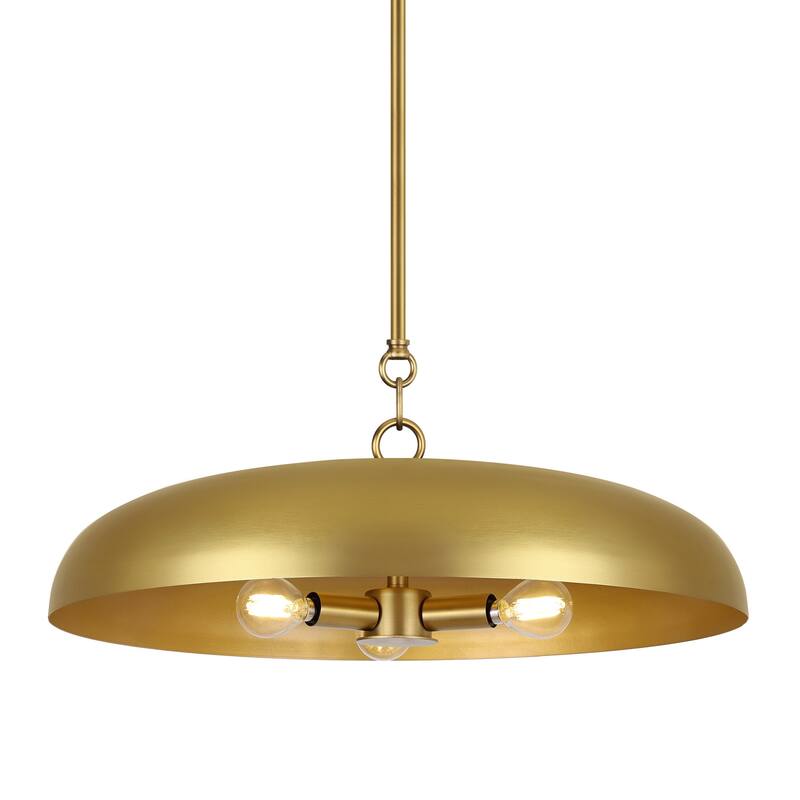LamQee 20" Pendant Light Metal Dome Ceiling Hanging Chandelier - 19.7 inch