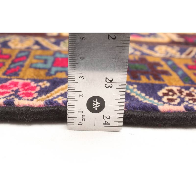 ECARPETGALLERY Hand-knotted Teimani Dark Navy Wool Rug - 2'7 x 4'6