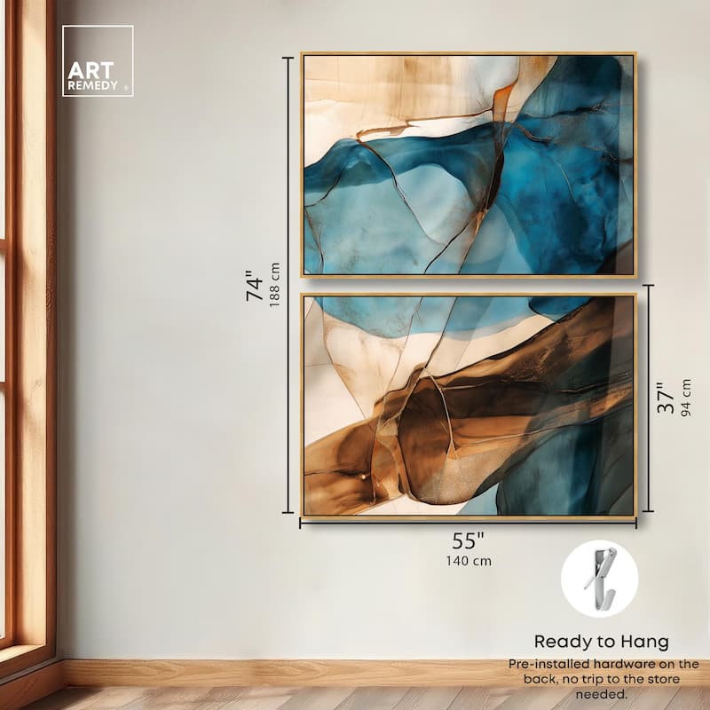 Glitch Aesthetic III Canvas Set of 2 by Art Remedy